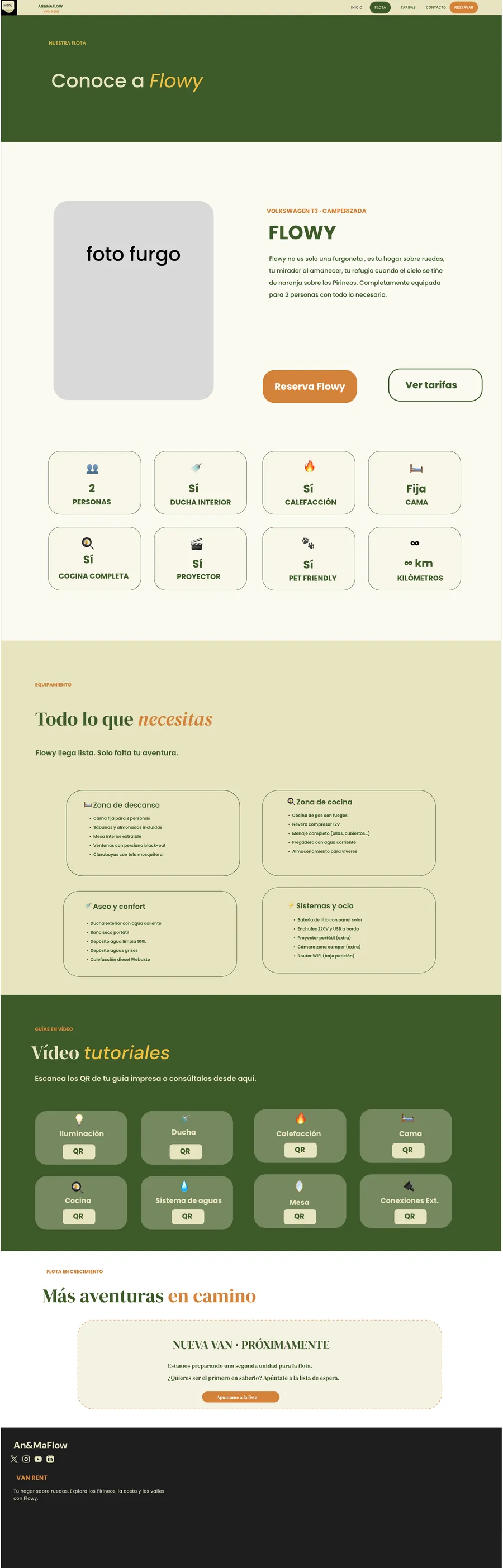Página de la flota: Flowy