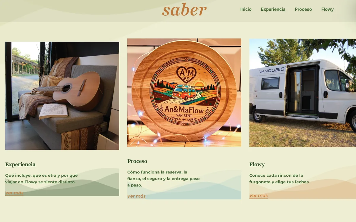 Web de An&MaFlow Van Rent