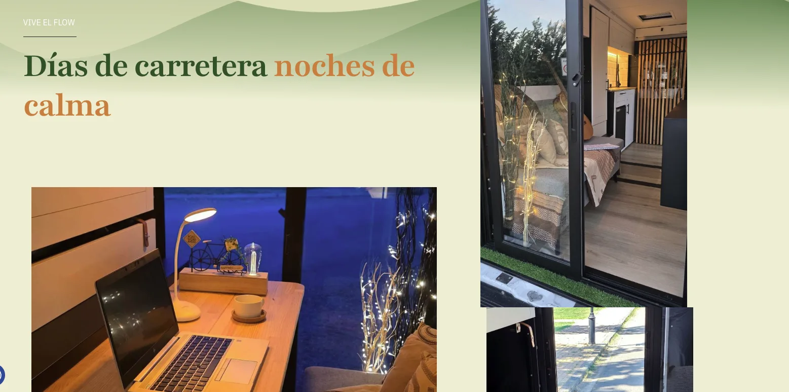 Web de An&MaFlow: interior de la furgoneta