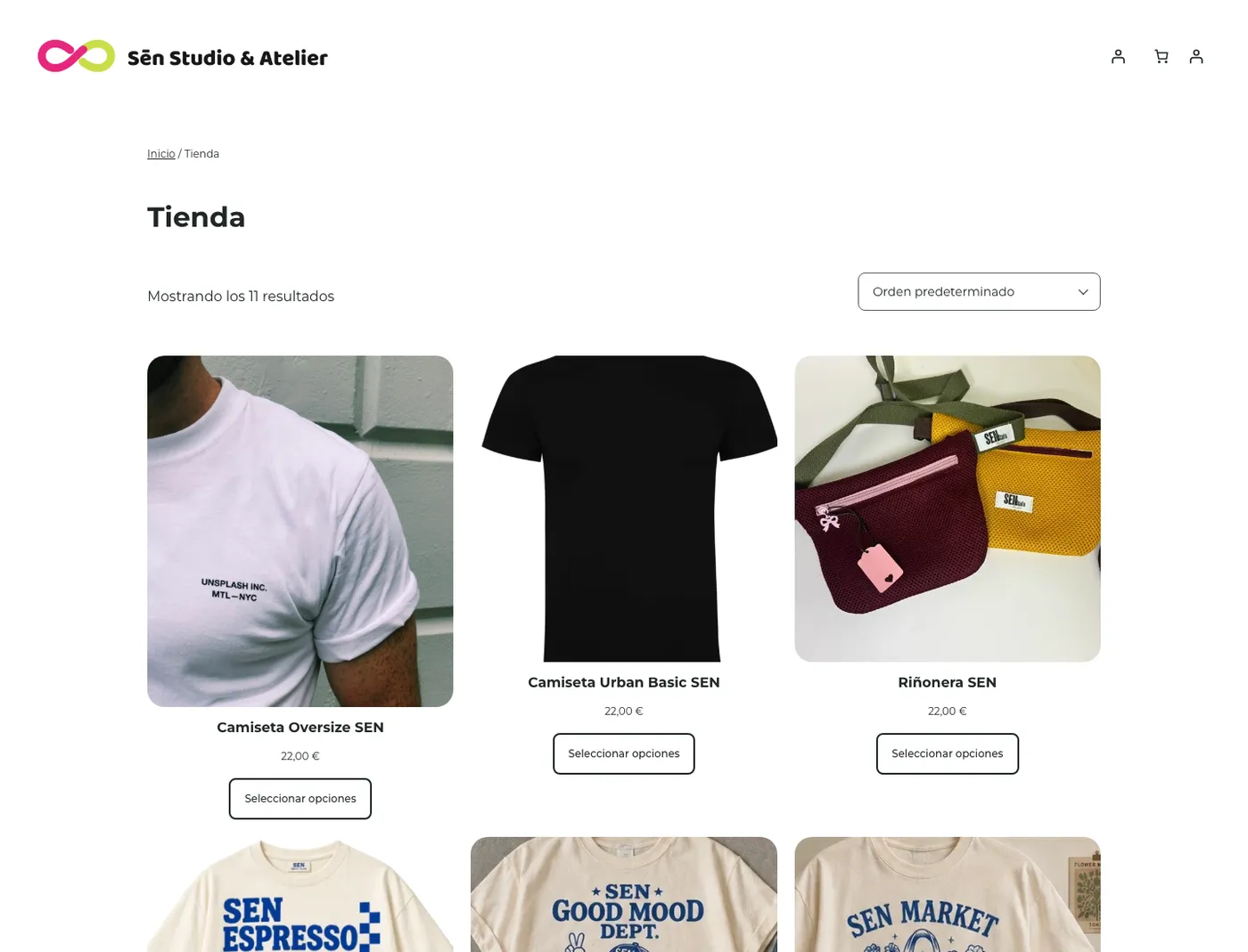 Catálogo de la tienda Sēn Atelier